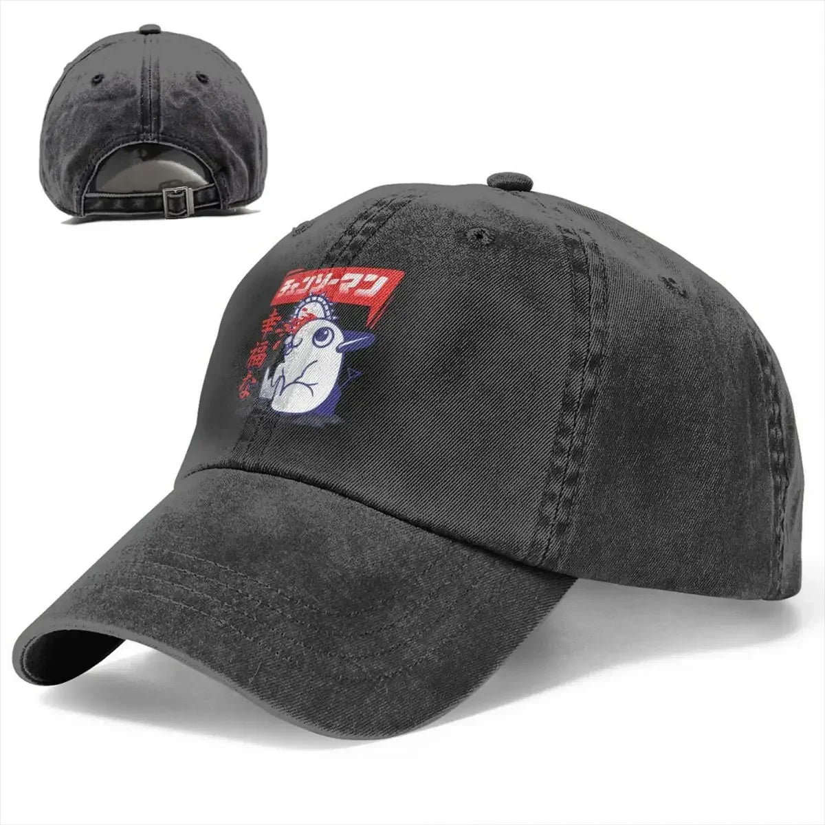Happy Pochita Baseball Caps